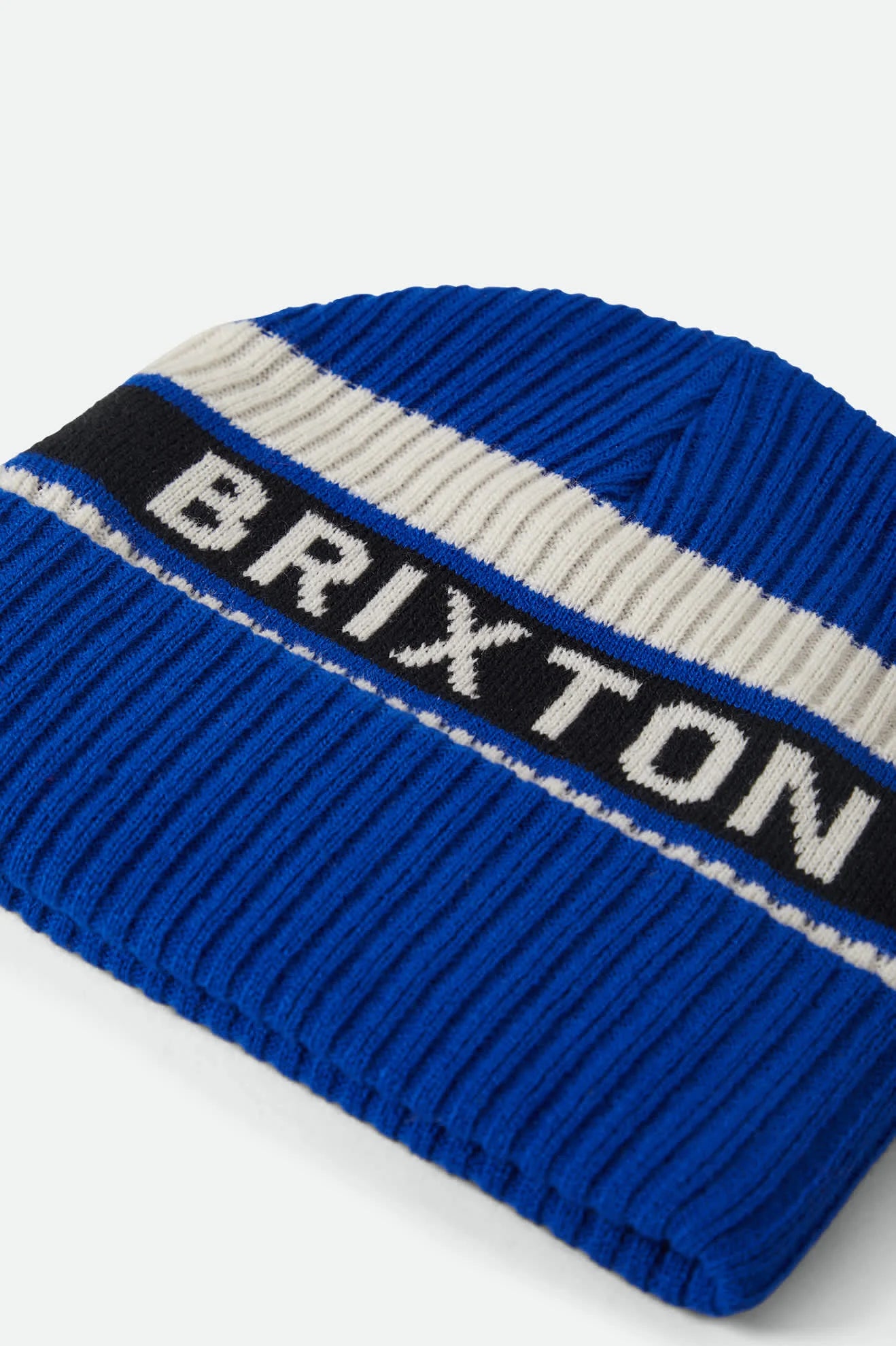 Rainier Striped Beanie Royal/White/Black