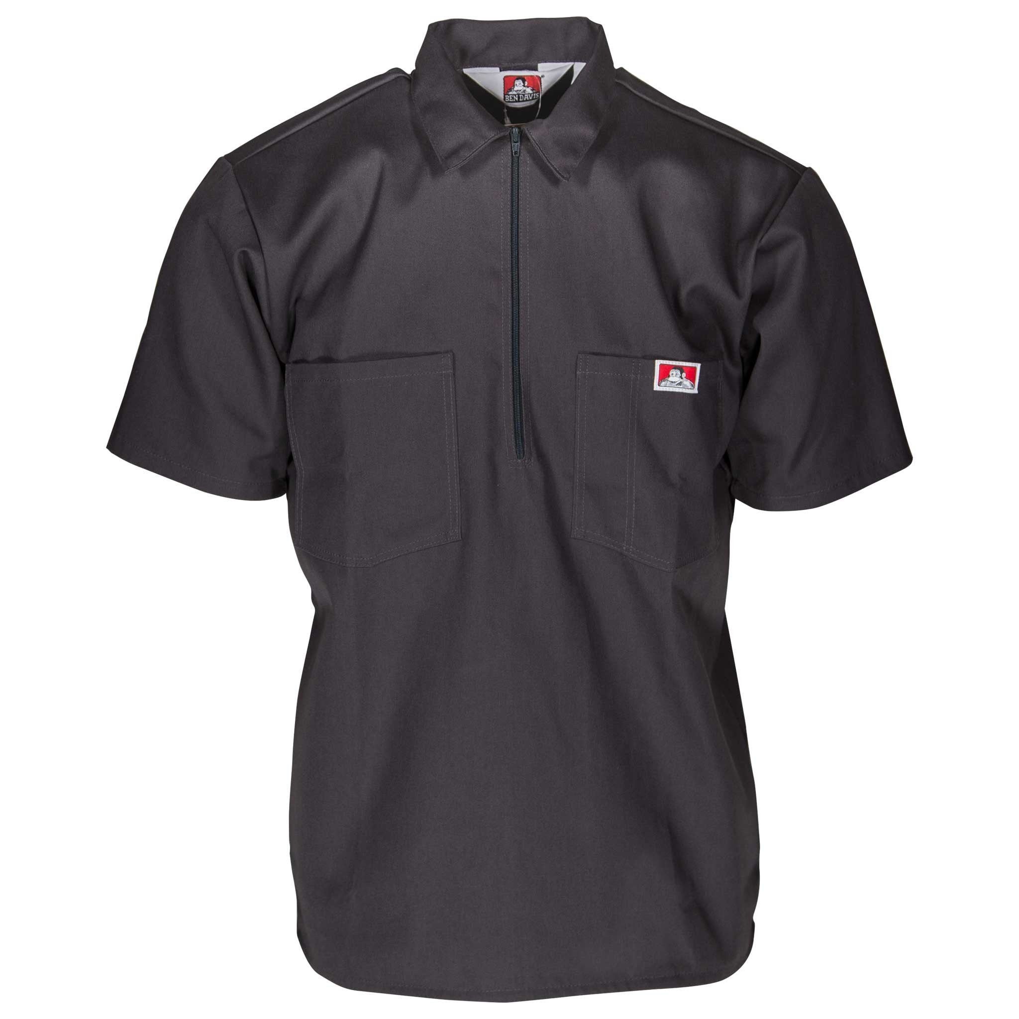 Half Zip Short Sleeve Charcoal