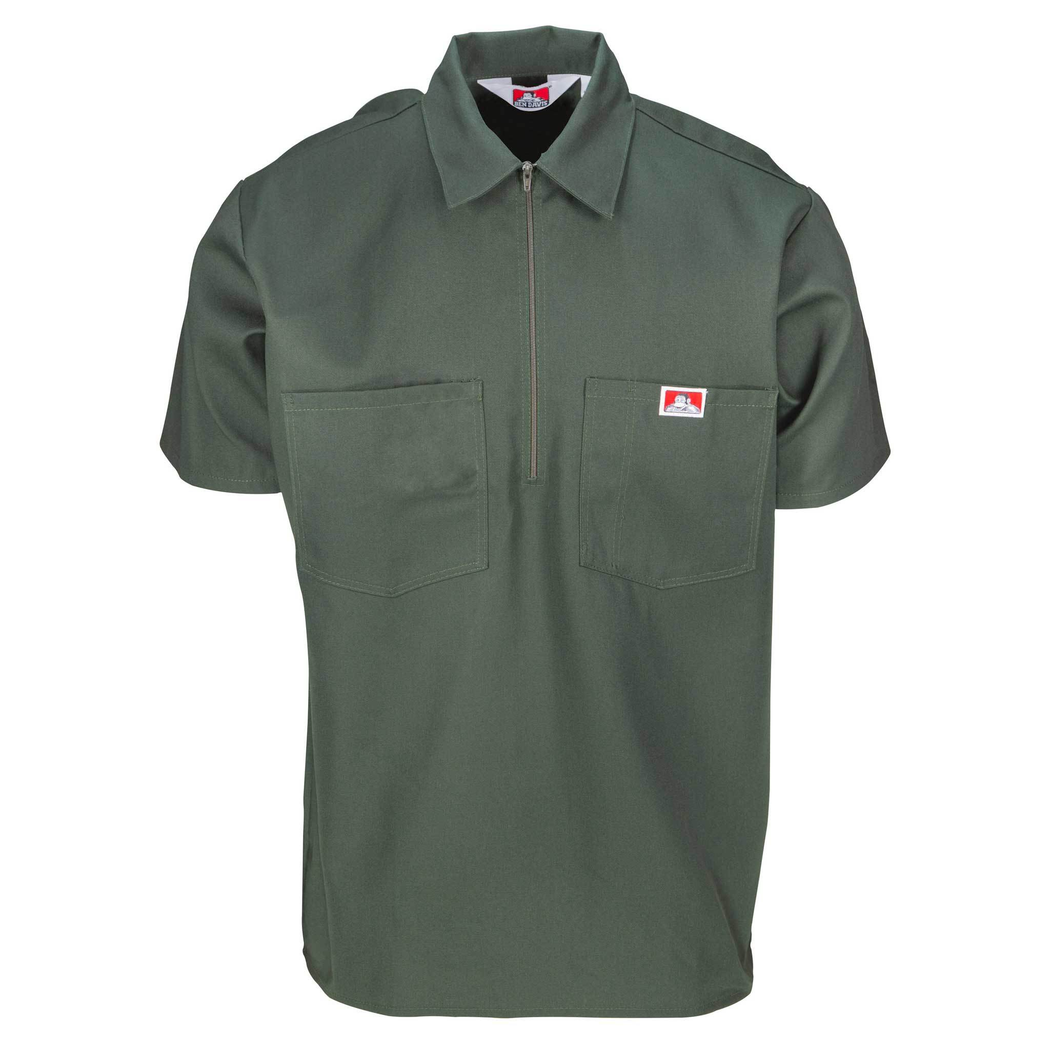 Half Zip Short Sleeve Olive