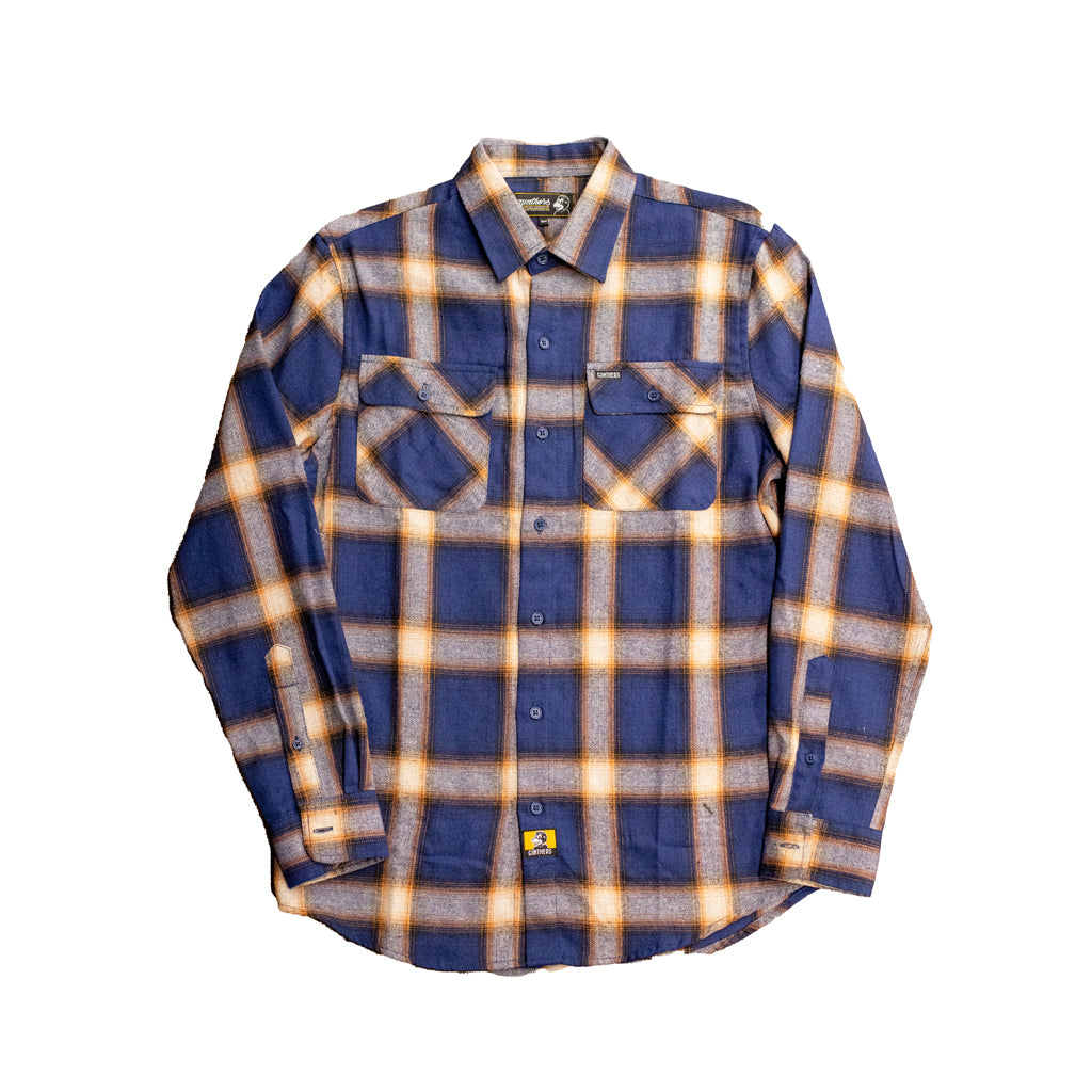 Birch Street Flannel - Blue & Gold