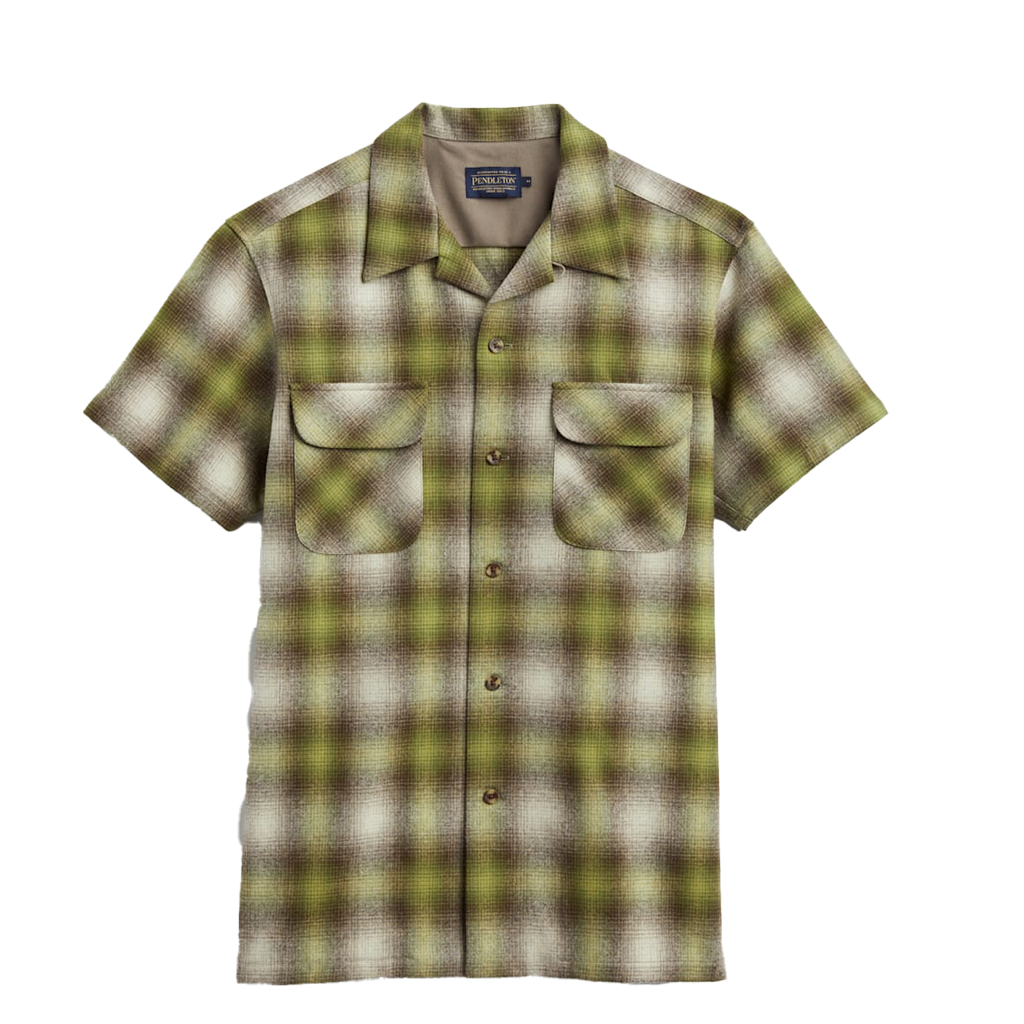 Board Shirt S/S Brown/Green Ombre