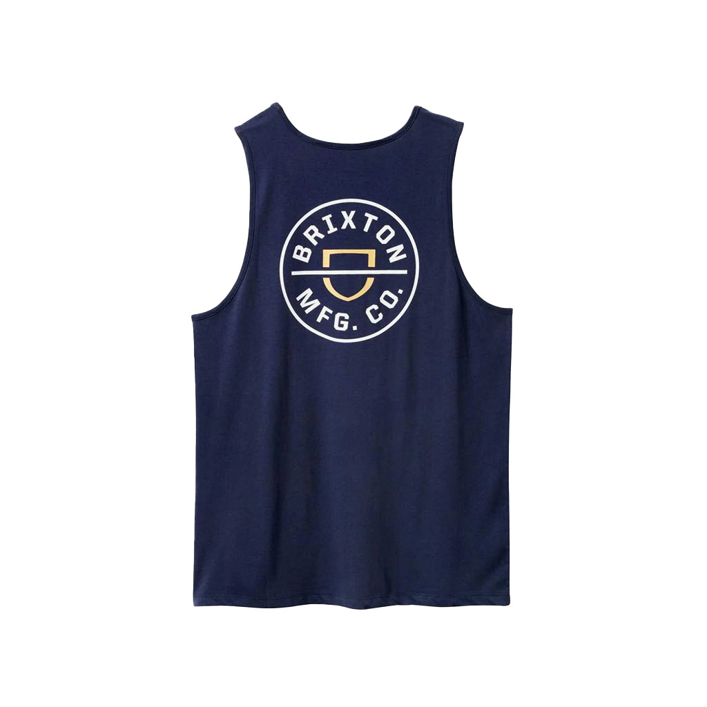 Crest Tank Top Washed Navy/Off White