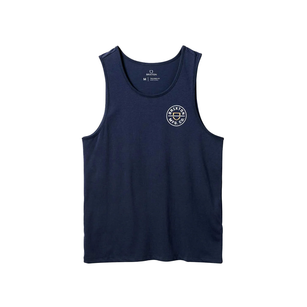 Crest Tank Top Washed Navy/Off White