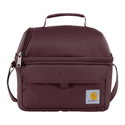 Brown backpack with a visible brand logo on a white background