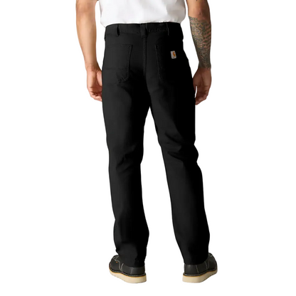 Person wearing black pants on a white background