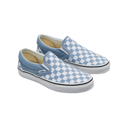 Vans Classic Slip-On Checkerboard Dusty Blue Shoes – Gunthers