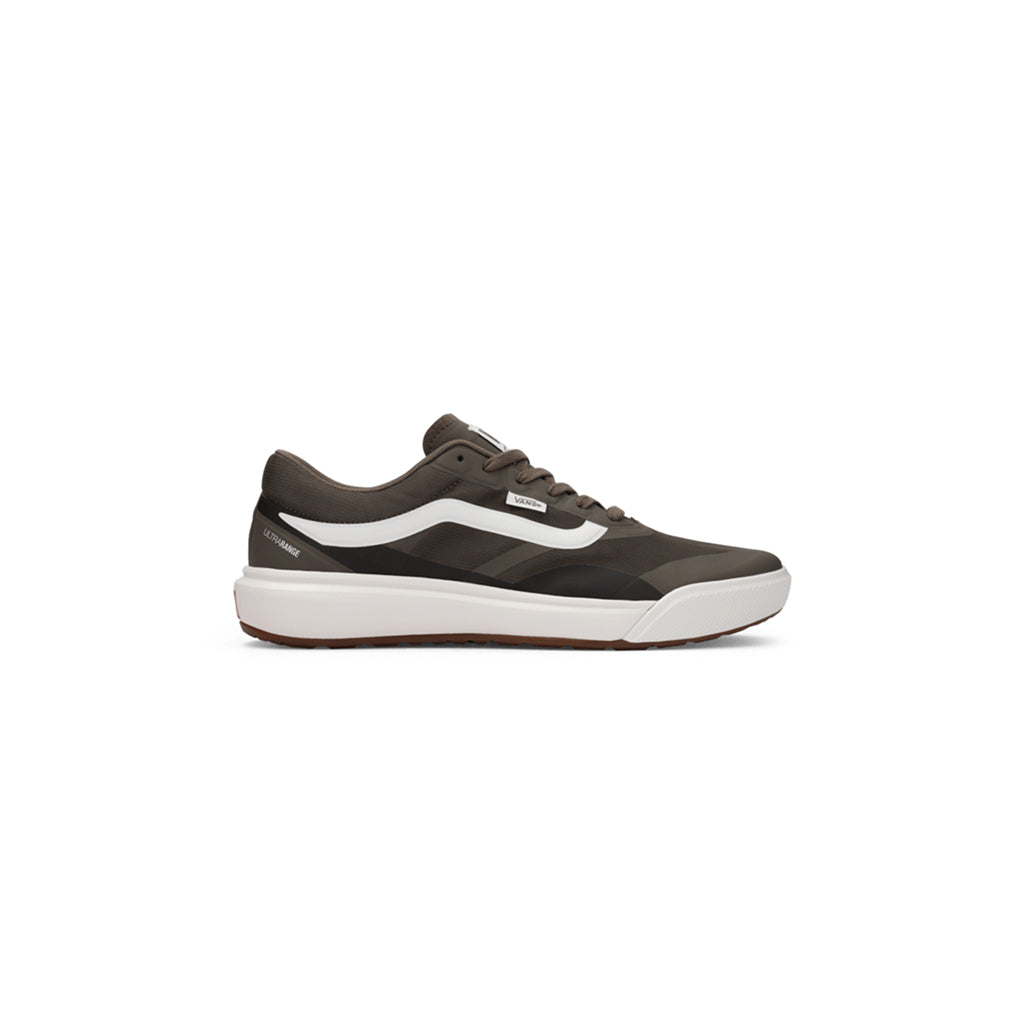 Brown athletic sneaker on a white background 