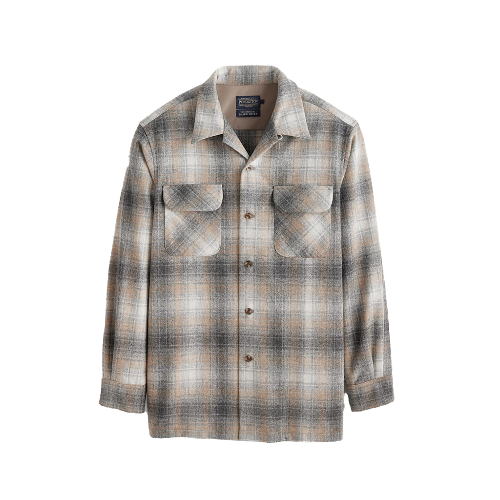 Board Shirt Grey Mix/Tan Mix Plaid 24'