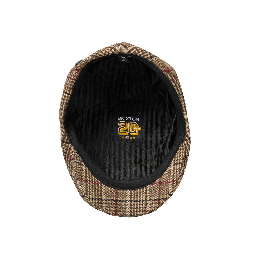 20th Anniversary Hooligan Flat Cap Brown Plaid