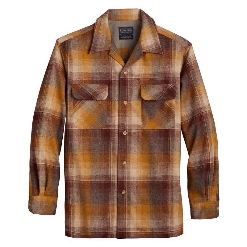 Board Shirt Rust Block Plaid 22'