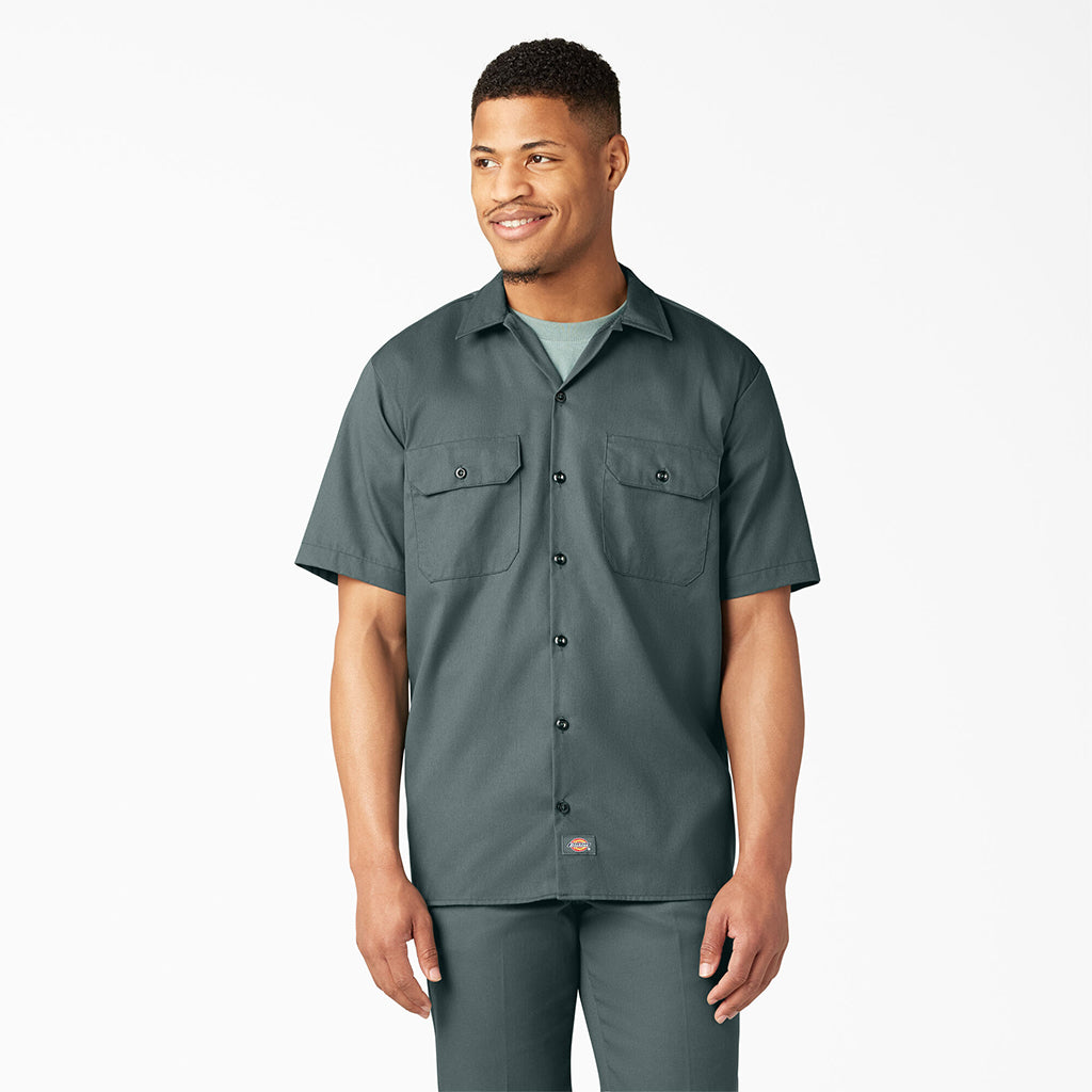 Short Sleeve Flex Twill Work Shirt Lincoln Green