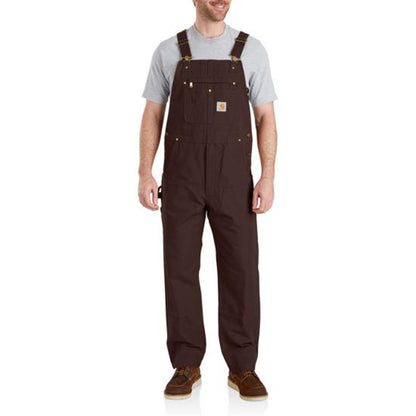 Carhartt Relaxed Fit Duck Bib Overall Dark Brown Overalls