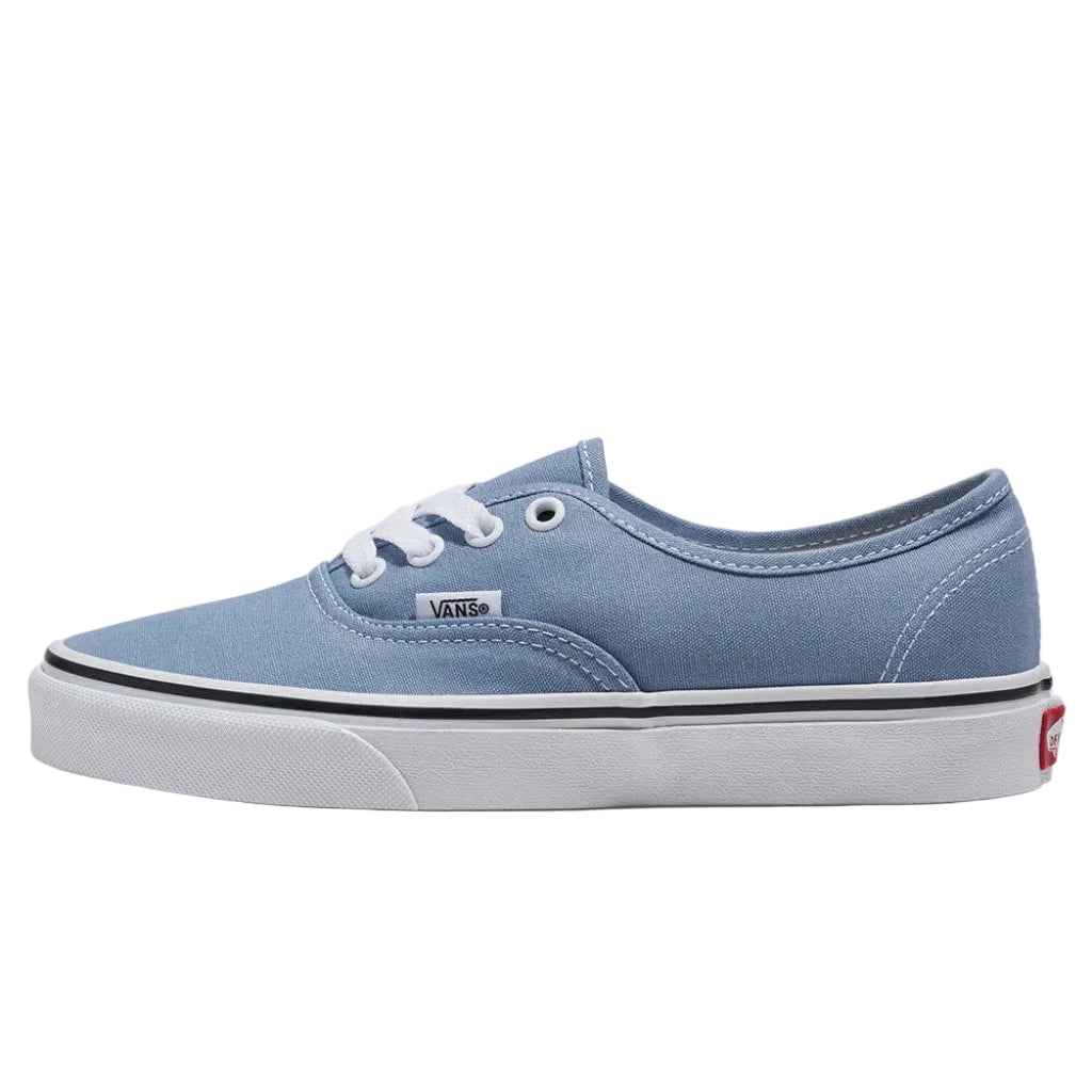 Blue Vans sneaker on a white background