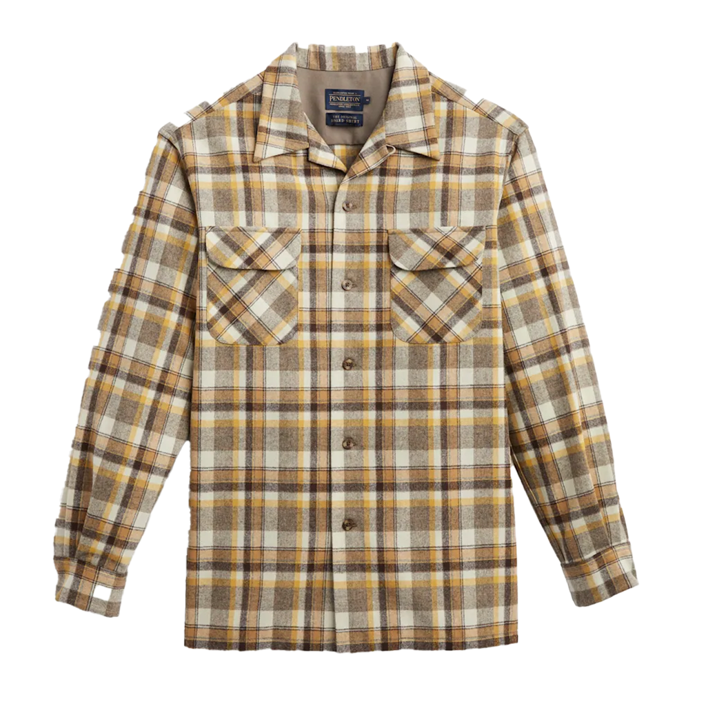 Board Shirt Taupe Mix Plaid Spring 24'