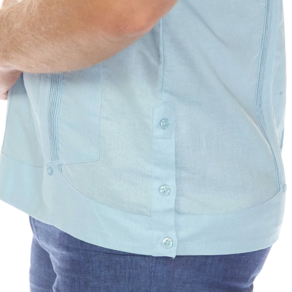 Linen Guayabera Light Blue