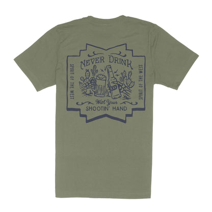 Shootin' Hand Salud Tee Sage