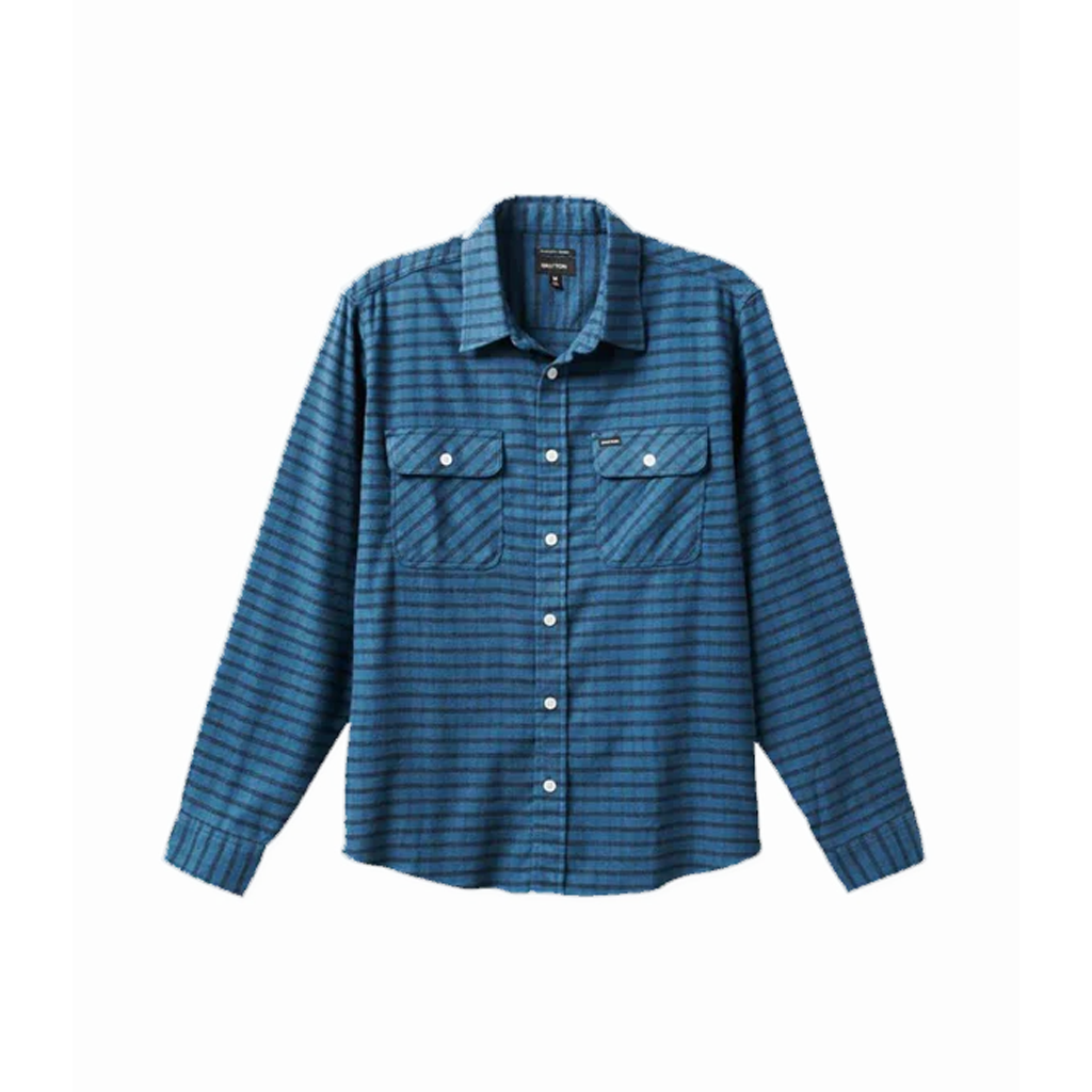 Bowery Stretch L/S x Flannel Indie Teal/Black