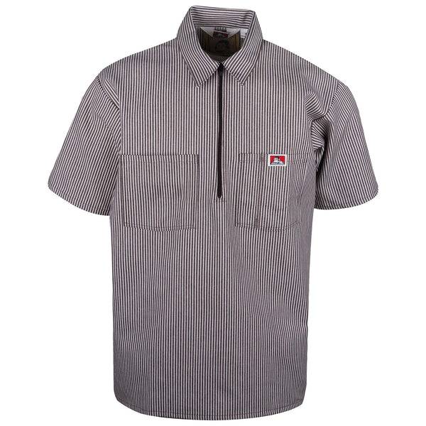 2way stripe volume shirt/stripebrown | KNUTH MARF