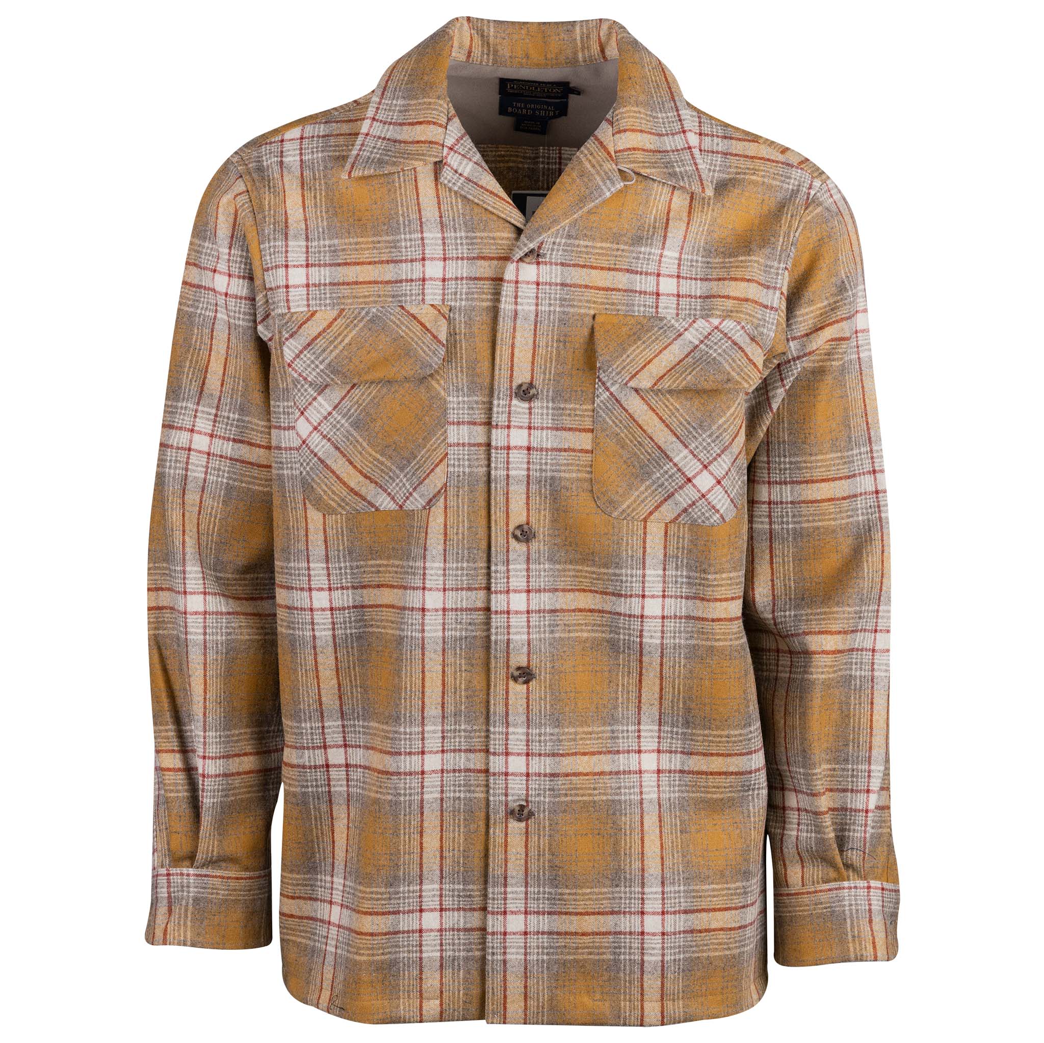 32459 Board Shirt Red/Copper Plaid 22' Front