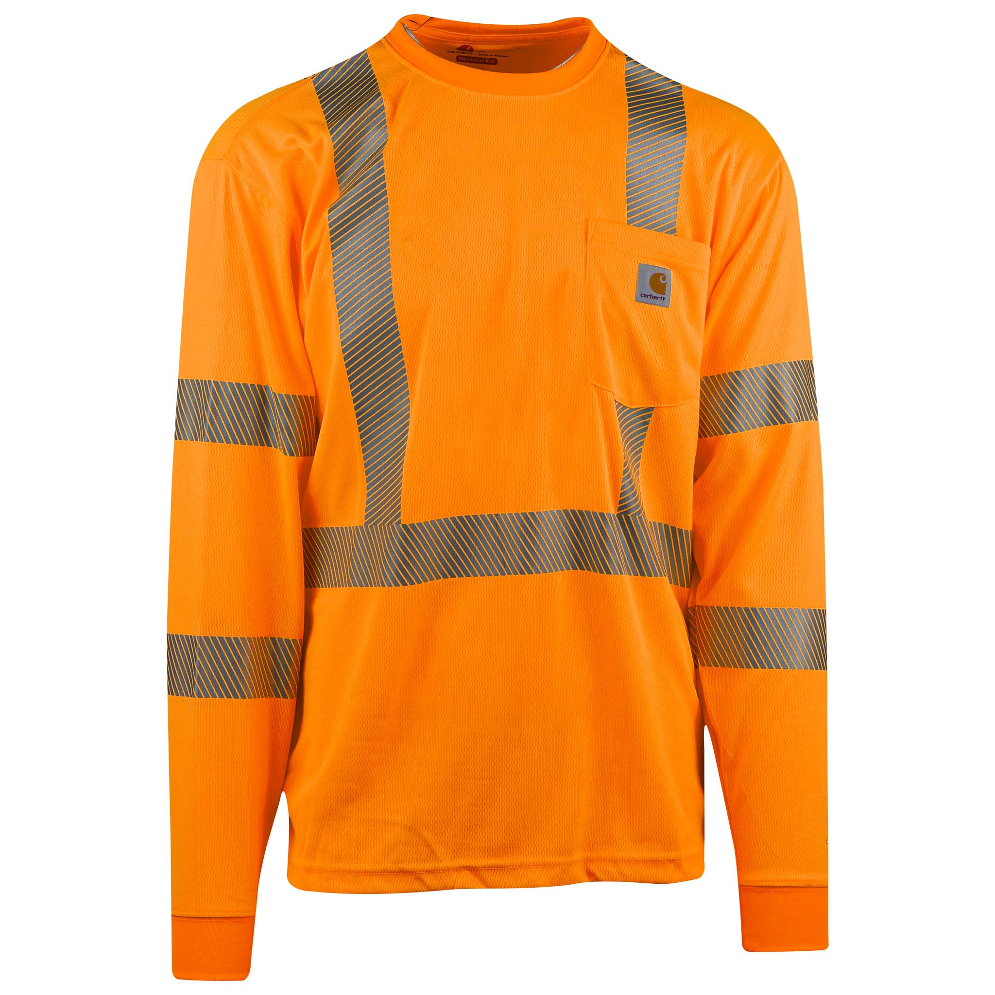Carhartt L/S High Visibility Class 3 Orange Front