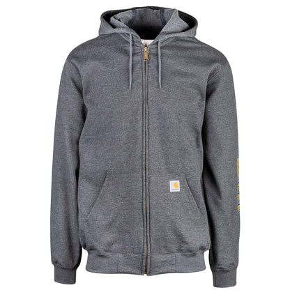 Carhartt Zip Up Hoodie Heather Grey Front