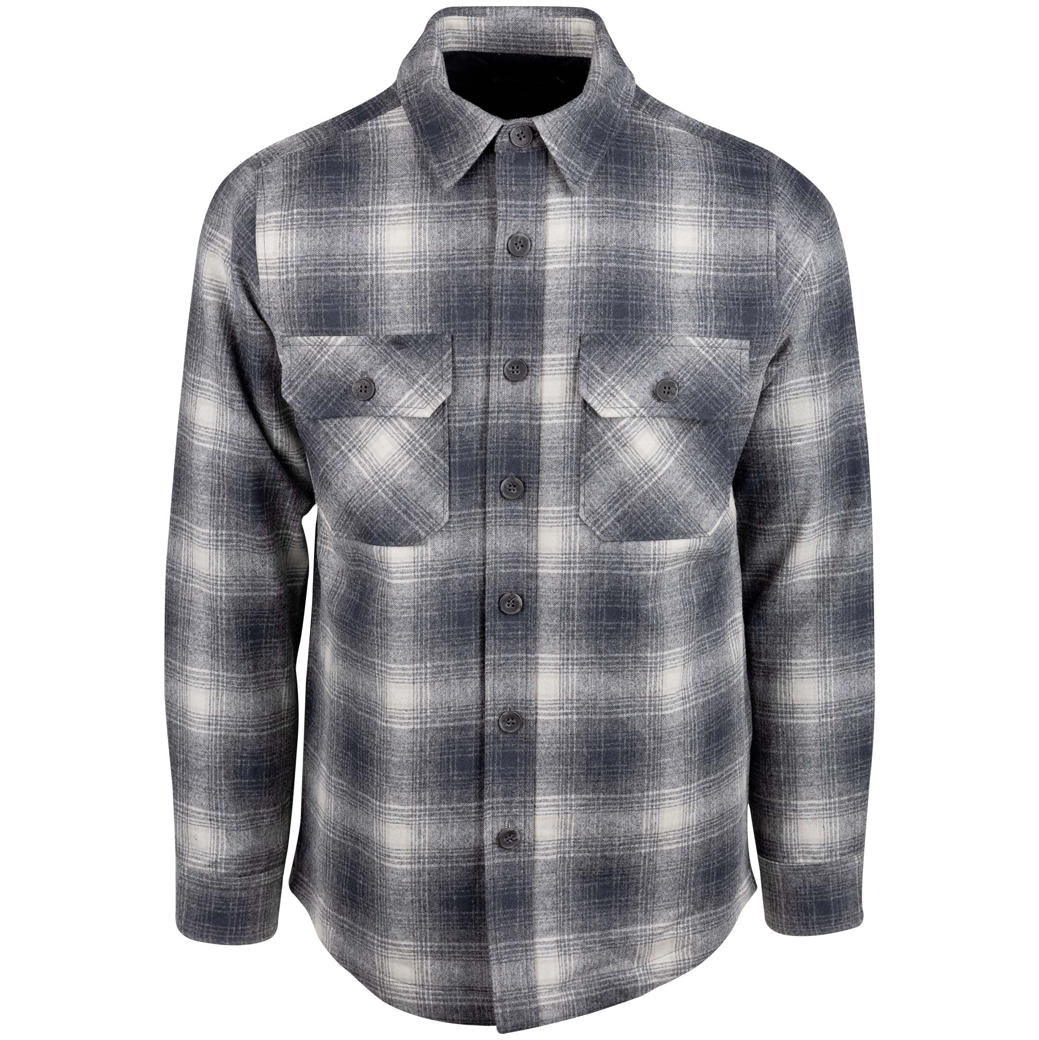 Quilted CPO Jacket Slate/White Plaid 32458 - Gunthers Supply And Goods