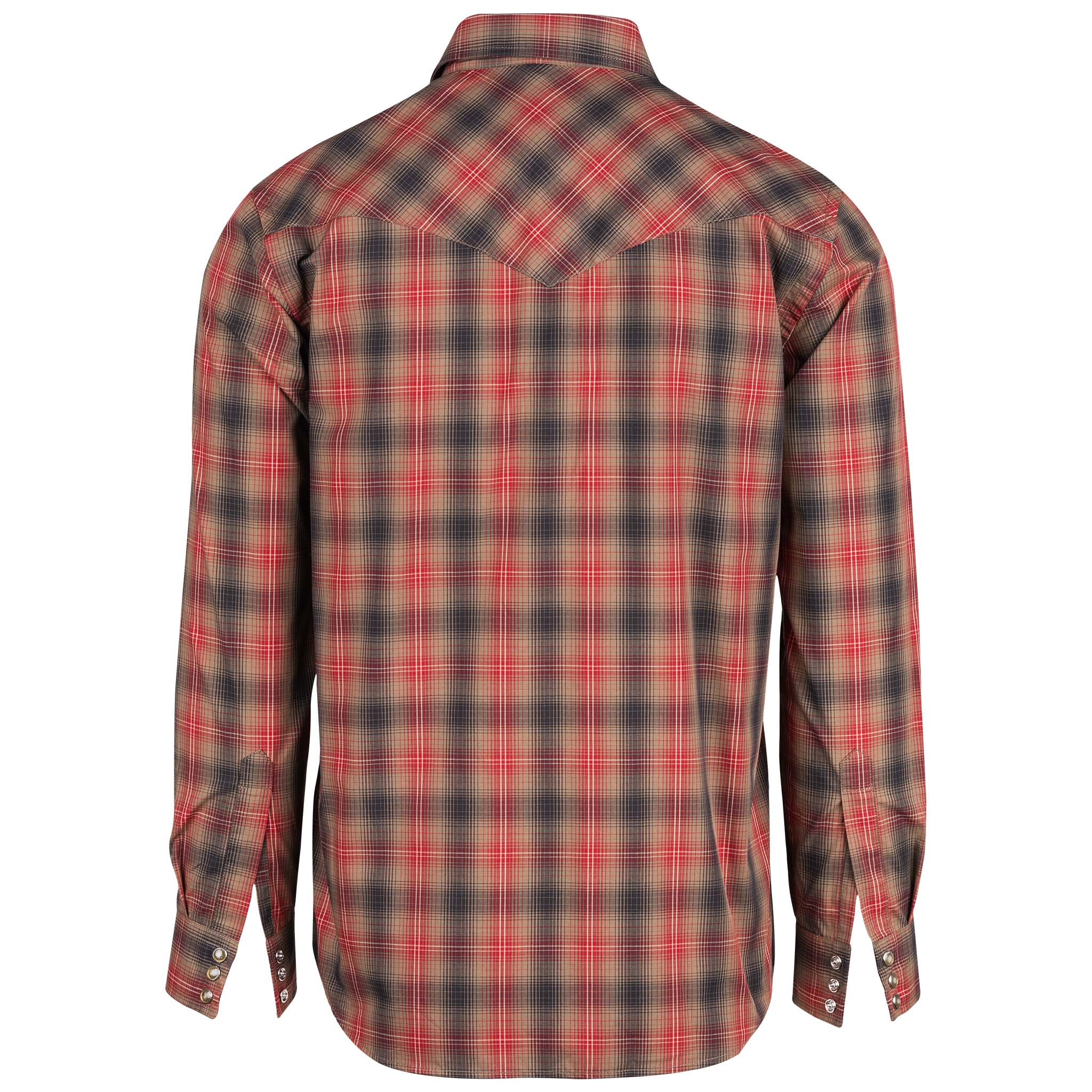 Frontier Shirt LS Brown Red Plaid 21