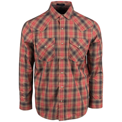 Frontier Shirt LS Brown Red Plaid 21 Front