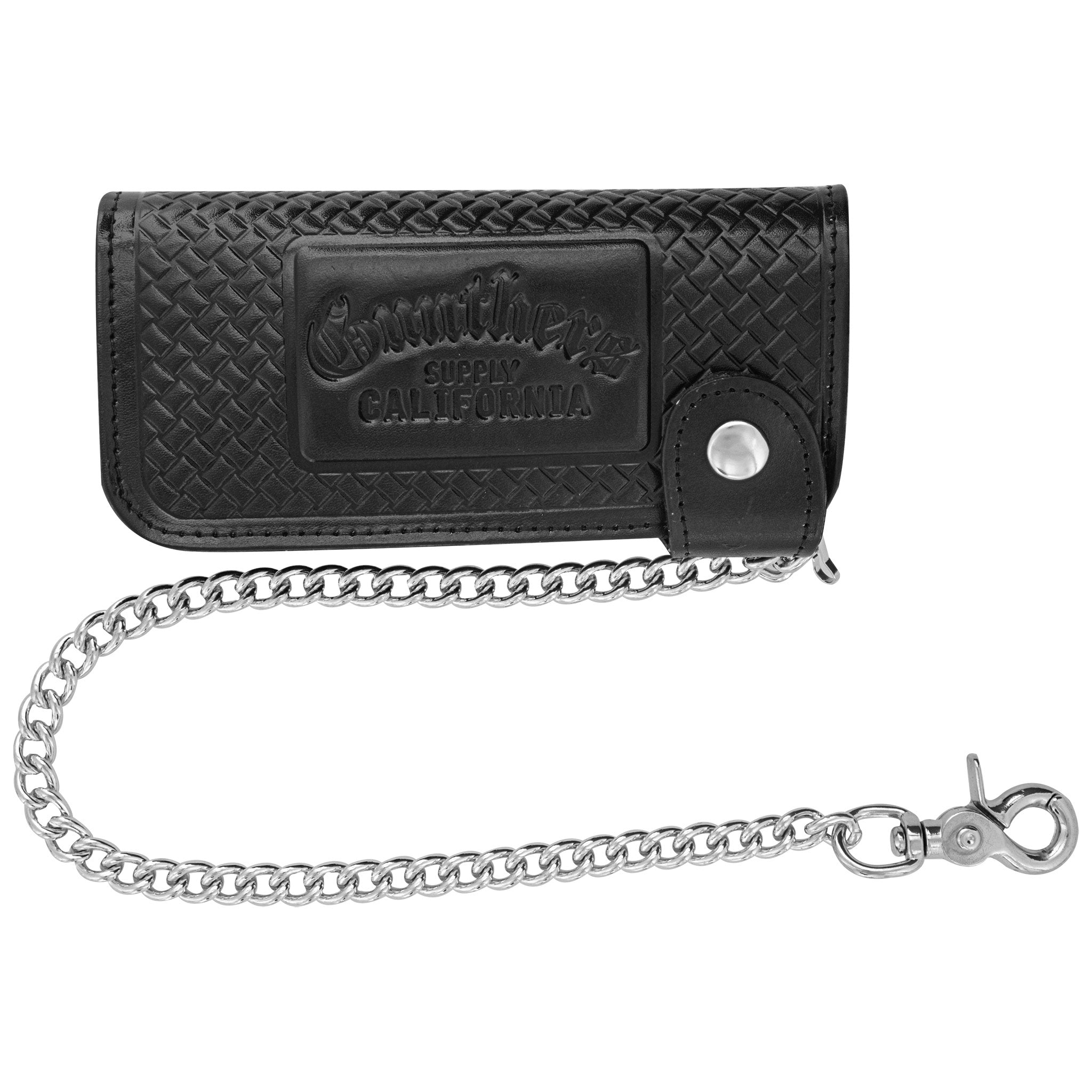 Old E Chain Wallet - Black Front