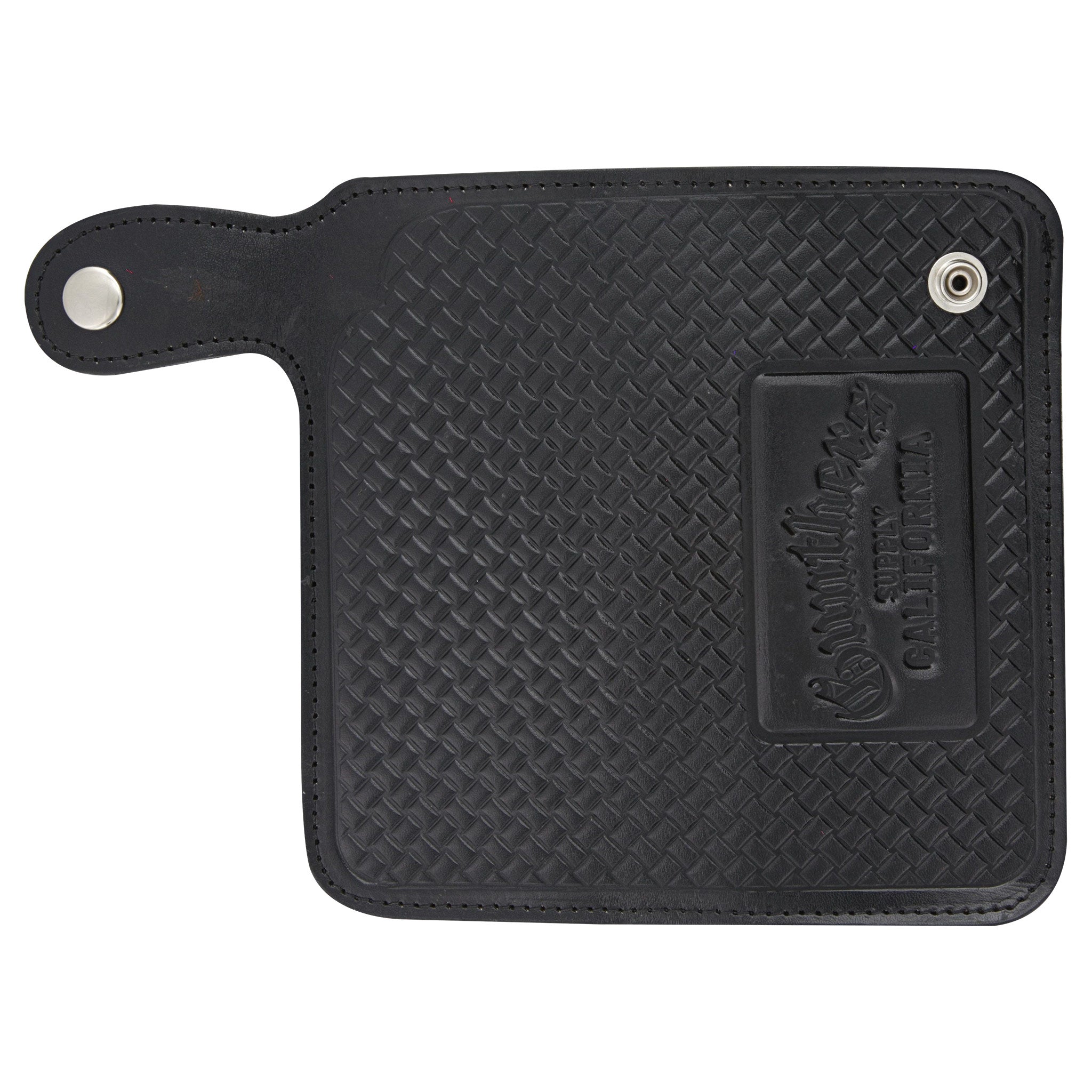 Old E Chain Wallet - Black Open Front