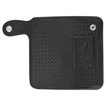 Old E Chain Wallet - Black Open Front