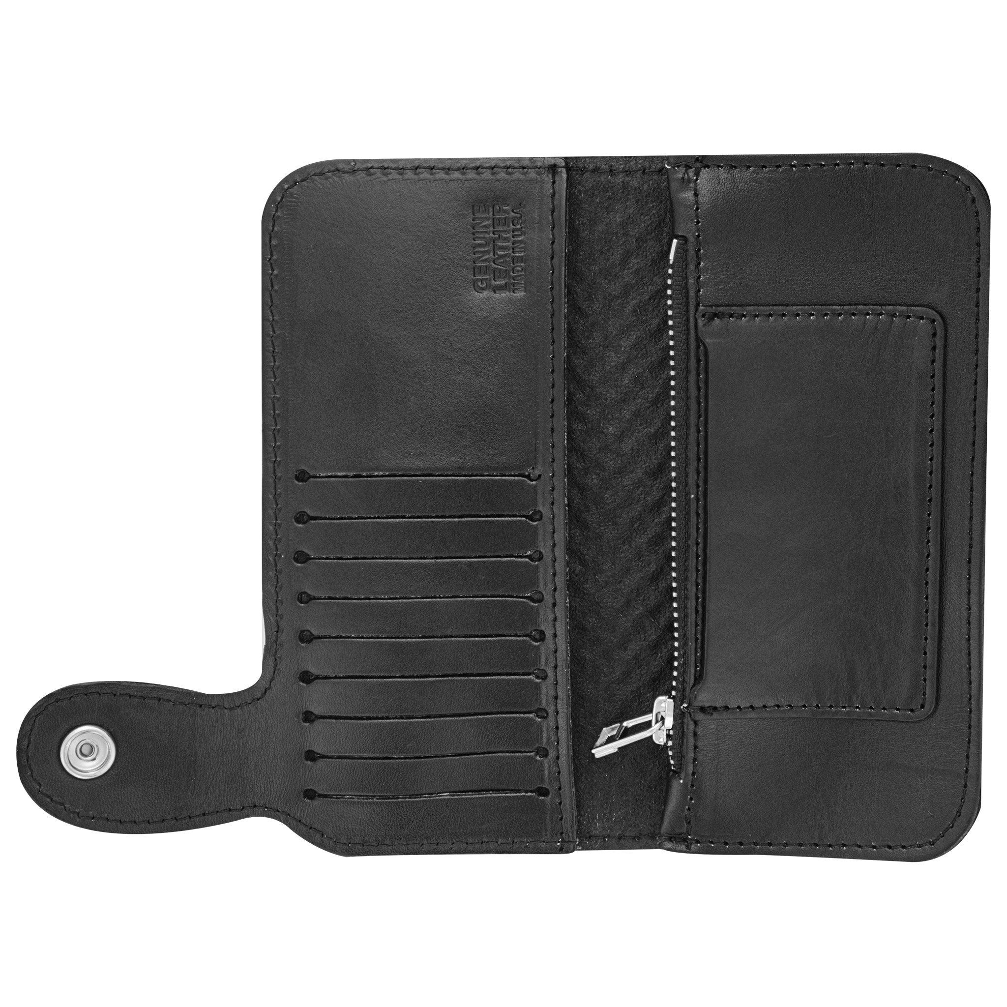Old E Chain Wallet - Black OPen Back
