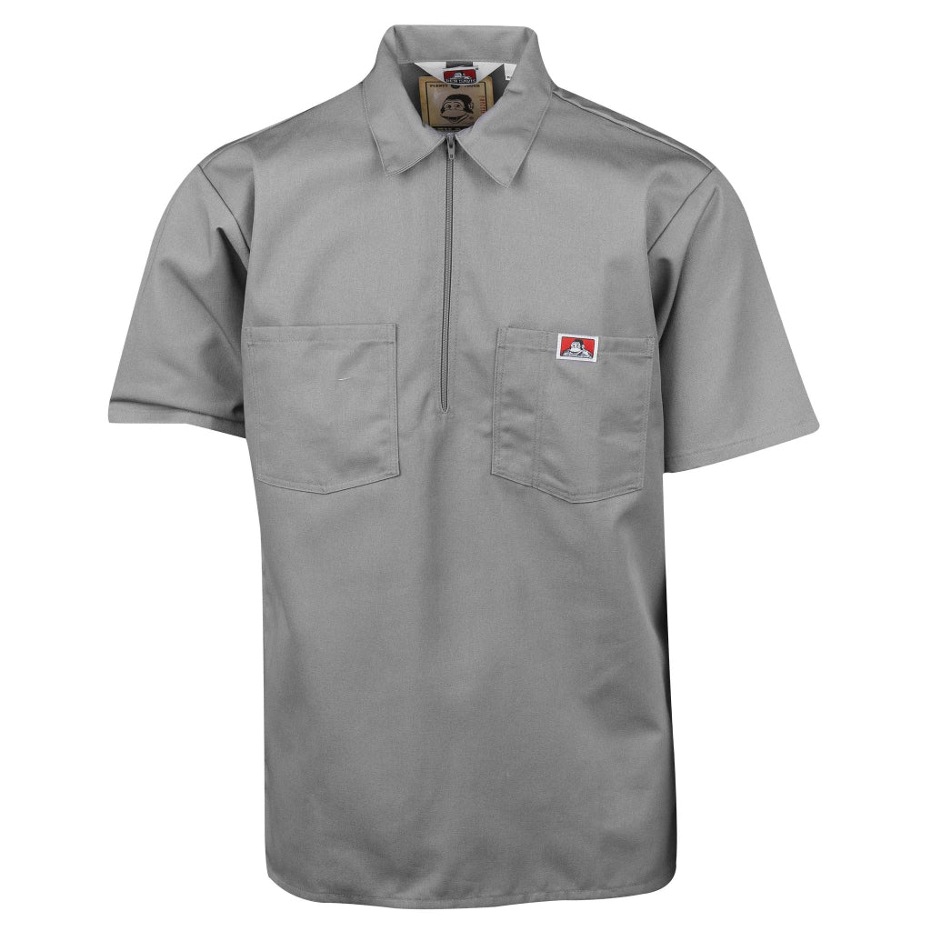Half Zip Light Grey Front