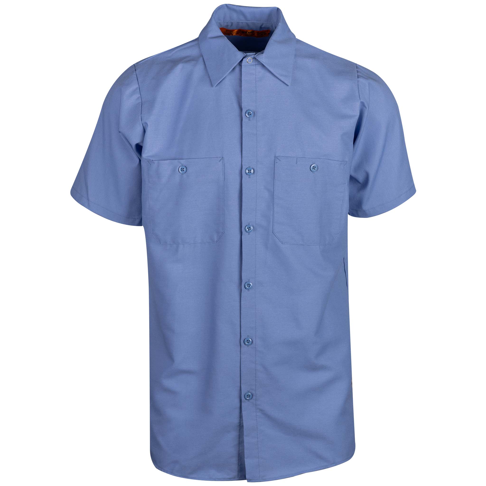 Industrial Work Shirt Petrol Blue Front