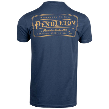 Pendleton Vintage Logo Tee Indigo Back