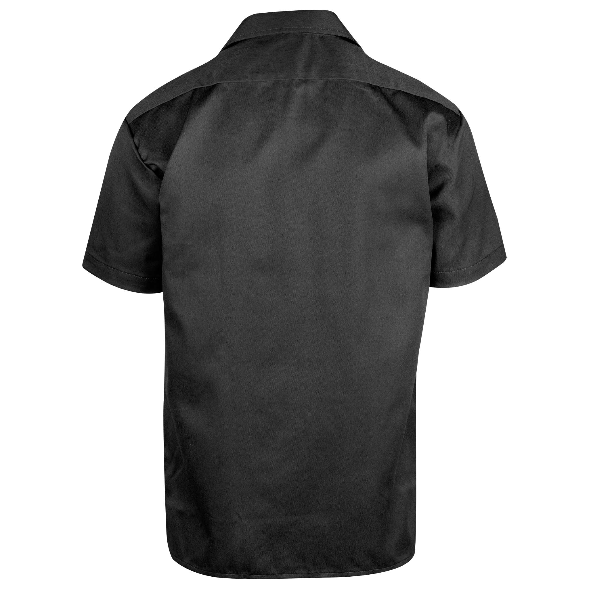 Short Sleeve Flex Twill Work Shirt Black Back