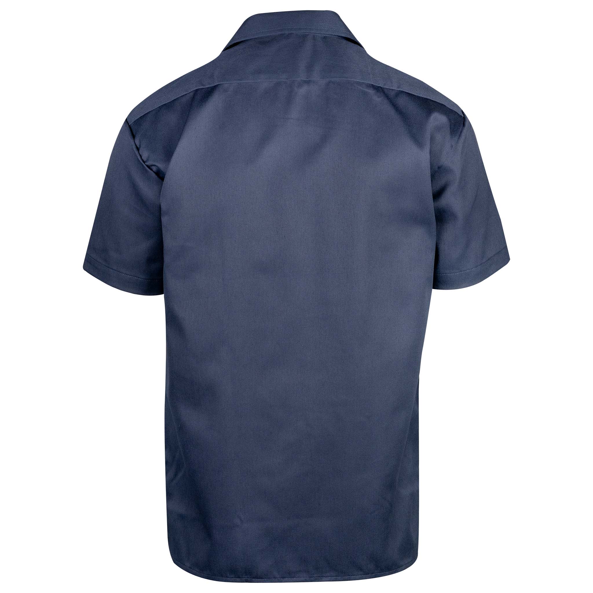 Short Sleeve Flex Twill Work Shirt Navy Back