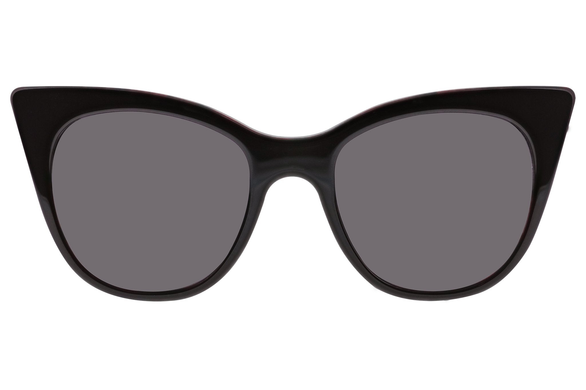 Tres Noir Blanche Plum Petal Glasses Front View