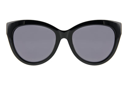 Tres Noir Harlow Black Smoke Lens Glasses Front View