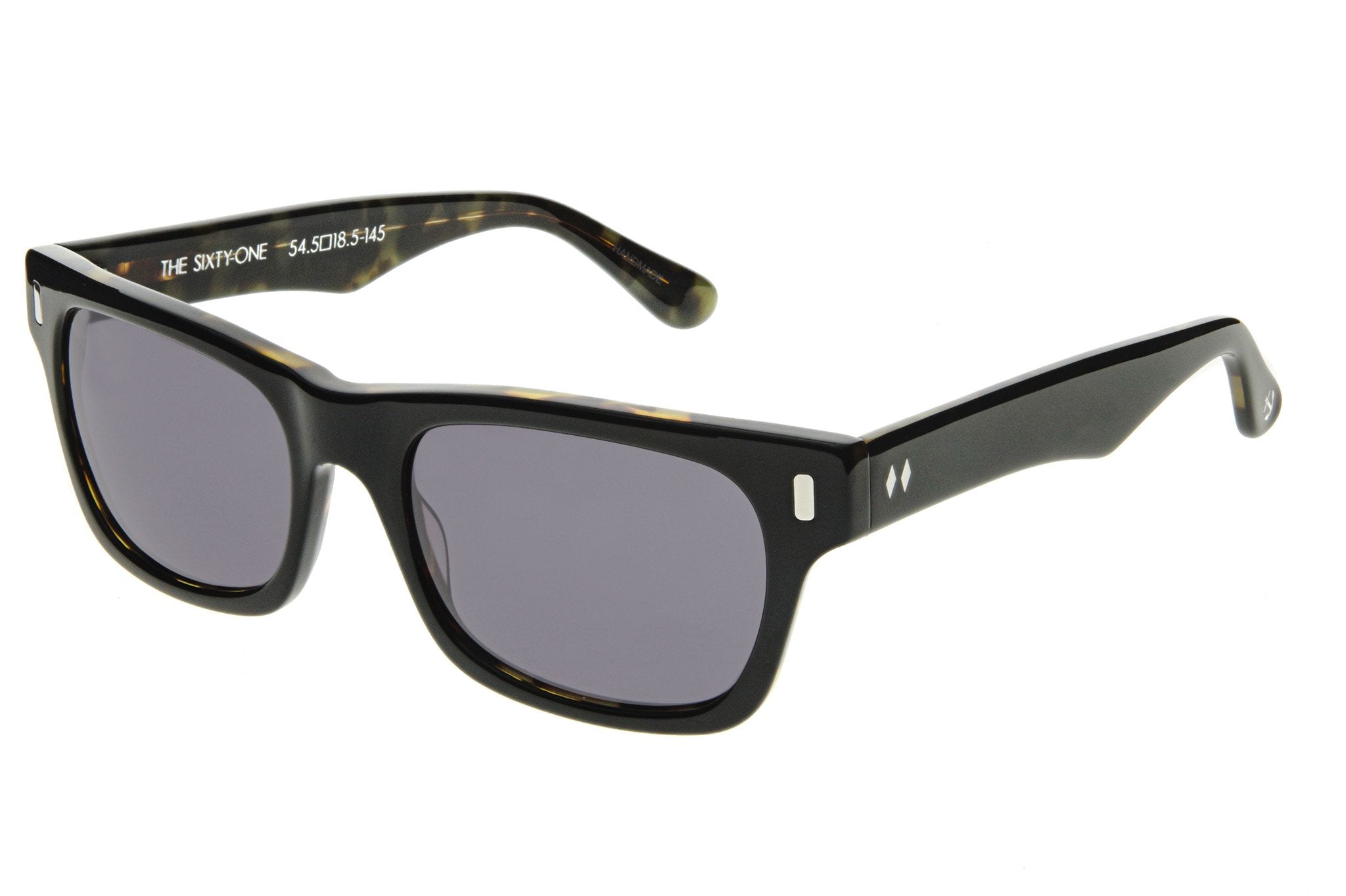 Tres Noir Sixty One Black Tortoise Glasses Front Angle View