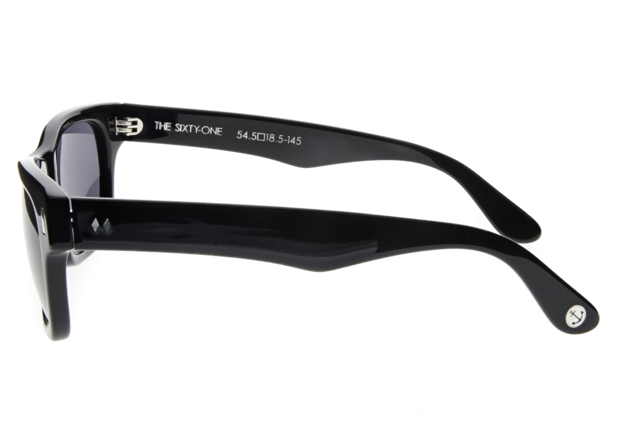 Tres Noir Sixty One Black Glasses Side View
