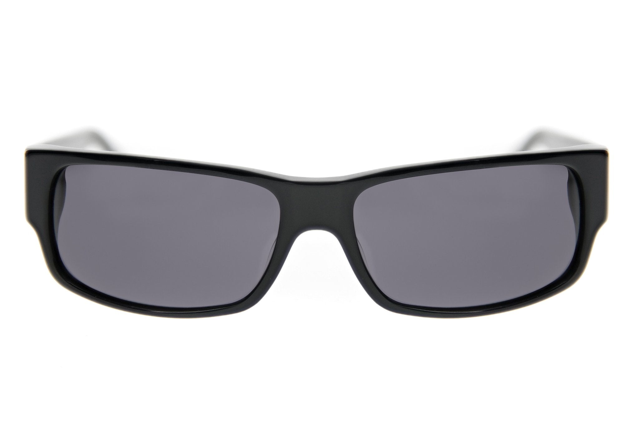Tres Noir Rambler Black Smoke Lens Glasses Front View
