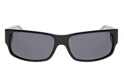 Tres Noir Rambler Black Smoke Lens Glasses Front View