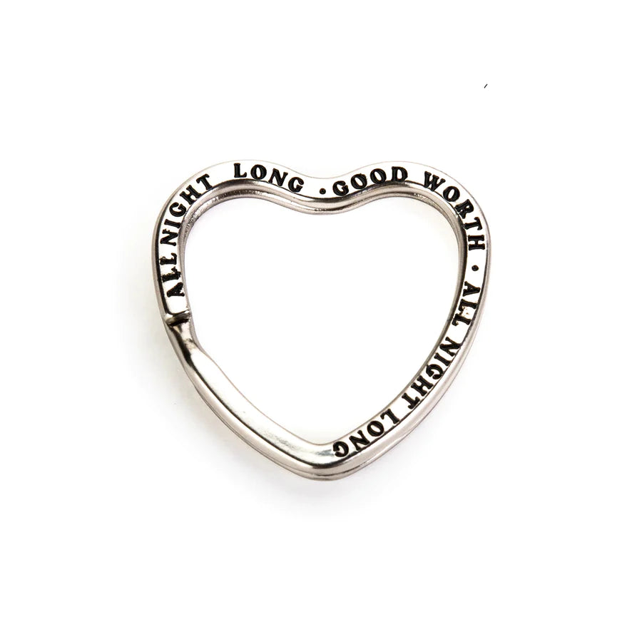 All Night Long Key Ring Silver