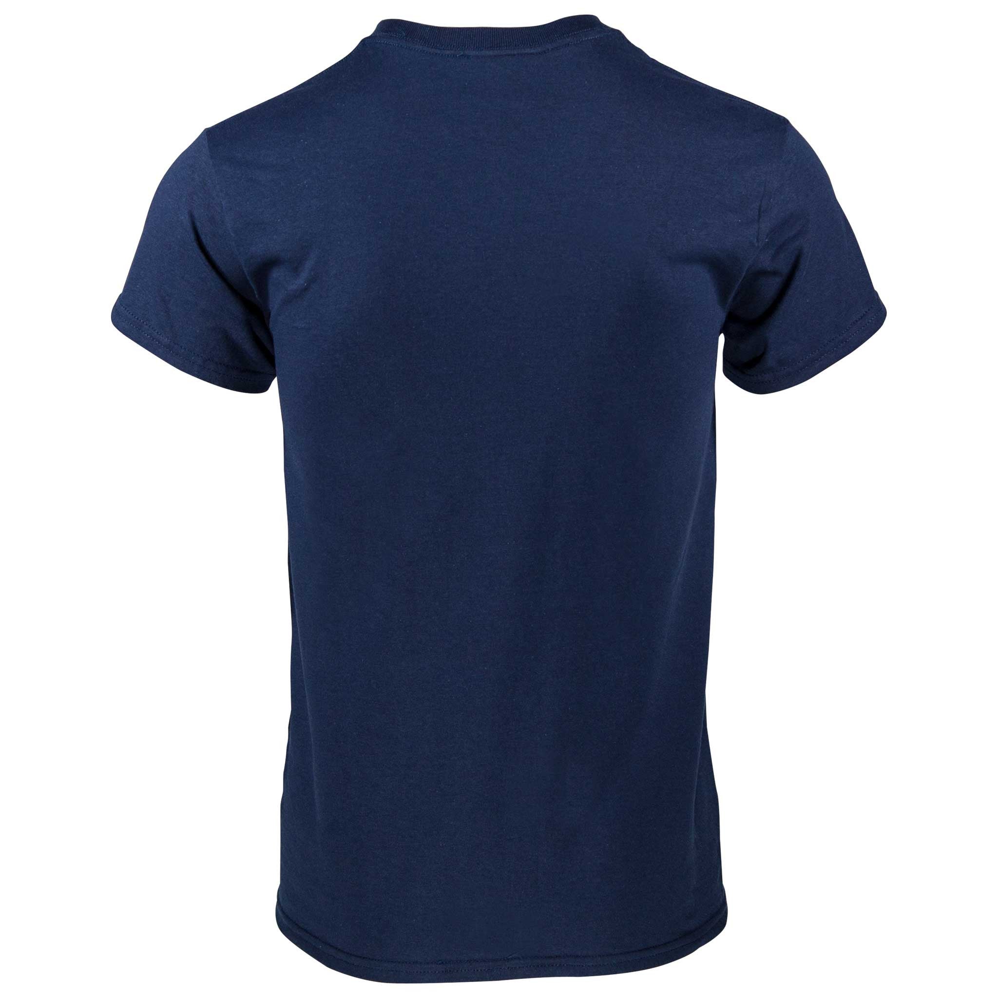 the back of the ben davis classic pocket tee in navy color