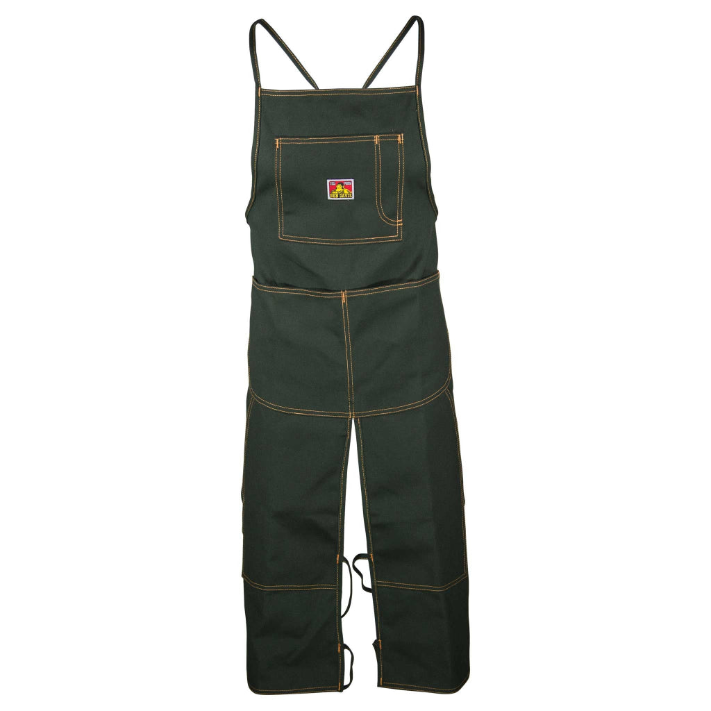 Green Ben Davis Teamsters Apron Front view for workwear 