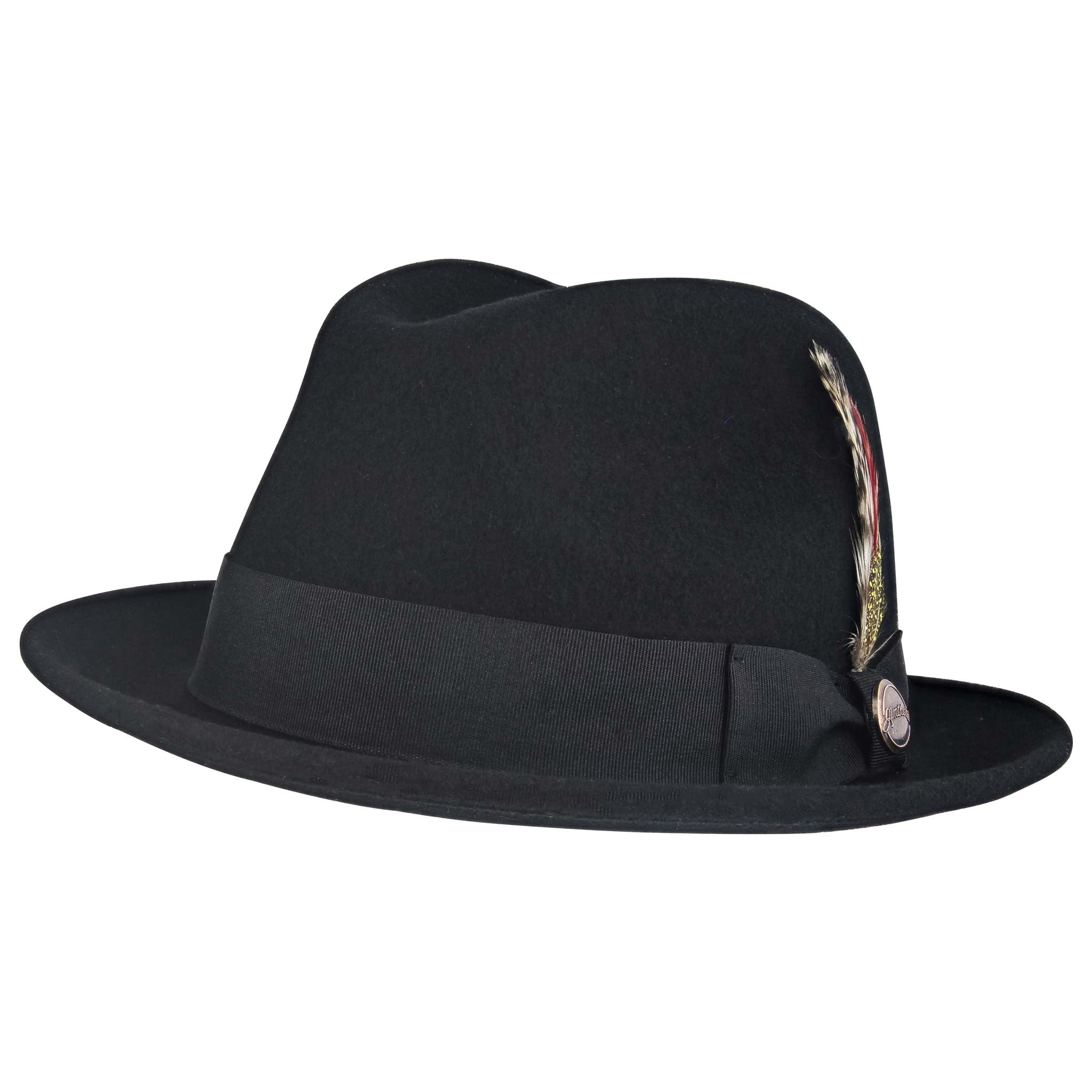 La Cuatro Fedora Black Front View of the Hat