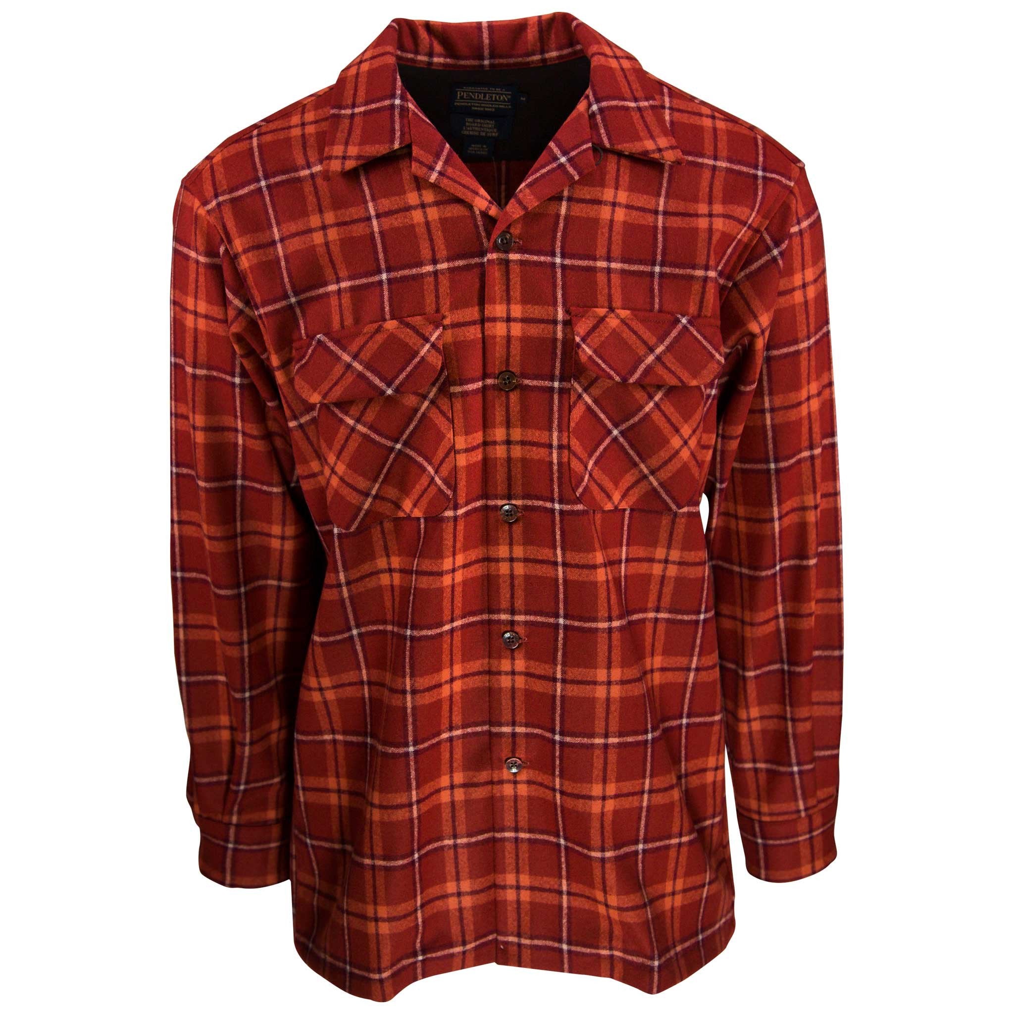 Pendleton Men’s Lodge Red Flannel Shirt — DC Custom Designs